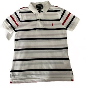 Polo Ralph Lauren Toddler Boys Mesh Polo Shirt, Red, White and Blue, Size 4/4T